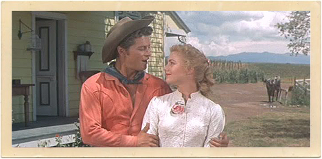 Curly (Gordon MacRae) and Laurey (Shirley Jones) in a scene from the beloved musical “Oklahoma!”