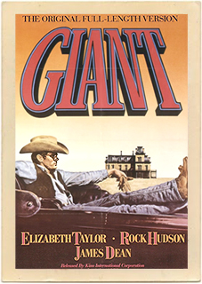 Original vintage poster from the 1956 movie, Giant.