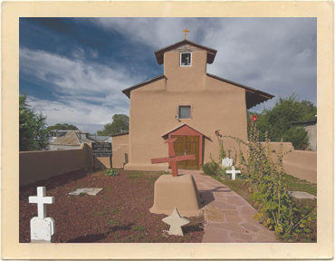 The church in Cordova as it looks today. It is in the background of the photo above, which is a still from Episode 27 of “Route 66,” entitled “Trap at Cordova.”