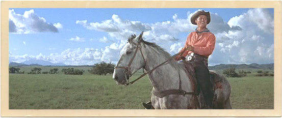 Gordon MacRae in a majestic CinemaScope scene for the song “Oh, What a Beautiful Morning.”