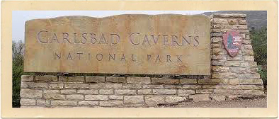 The entry sign to Carlsbad Caverns National Park, just outside Carlsbad, New Mexico. So classic!